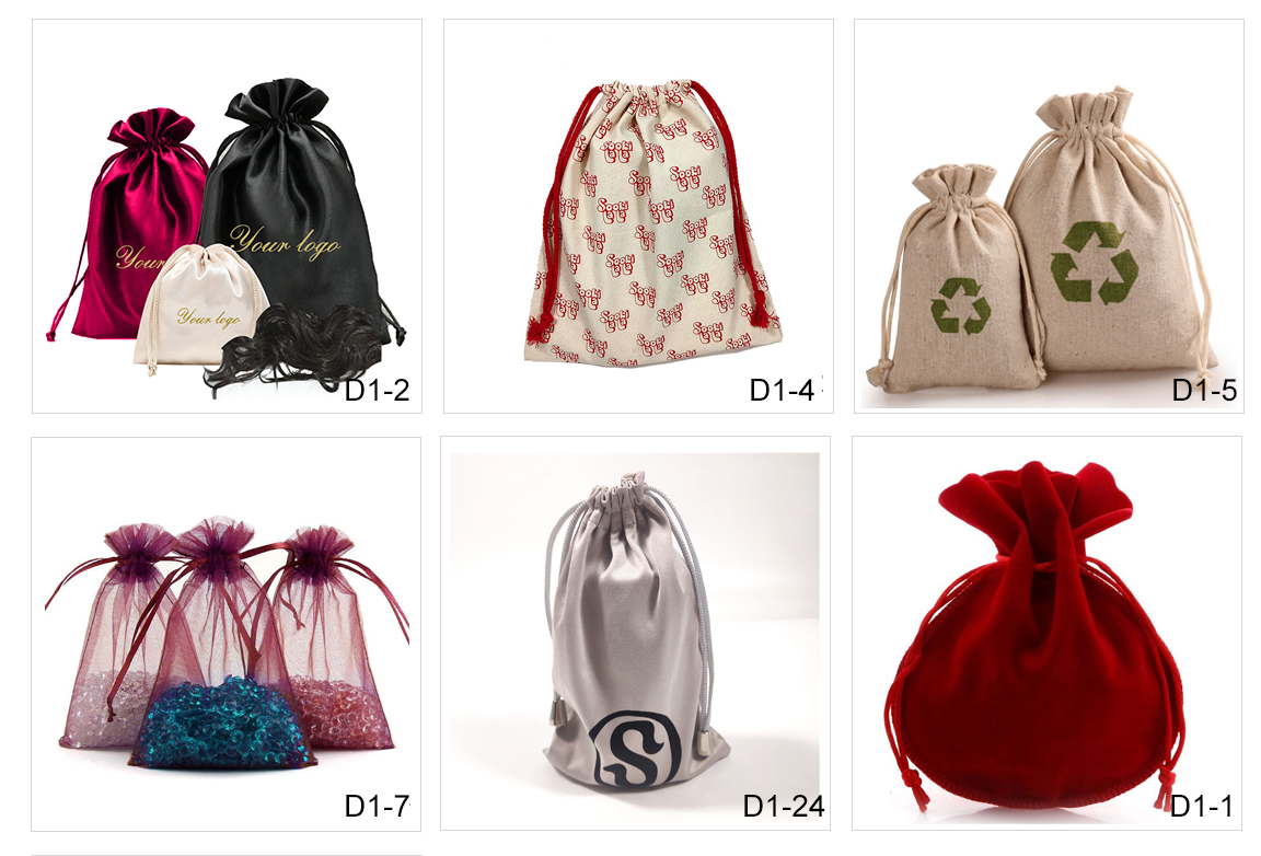 What is used for a drawstring pouch?